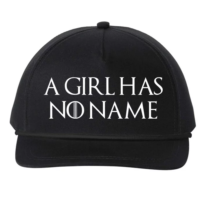 A Girl Has No Name Quote Snapback Five-Panel Rope Hat