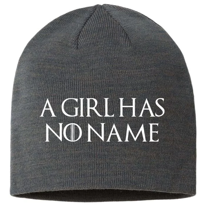 A Girl Has No Name Quote 8 1/2in Sustainable Knit Beanie