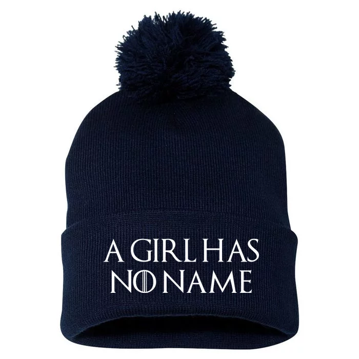 A Girl Has No Name Quote Pom Pom 12in Knit Beanie