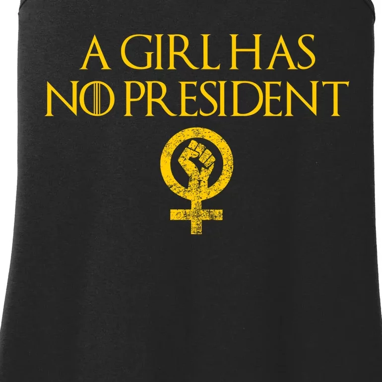 A Girl Has No President Resist Anti Trump Ladies Essential Tank