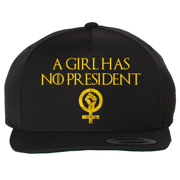 A Girl Has No President Resist Anti Trump Wool Snapback Cap