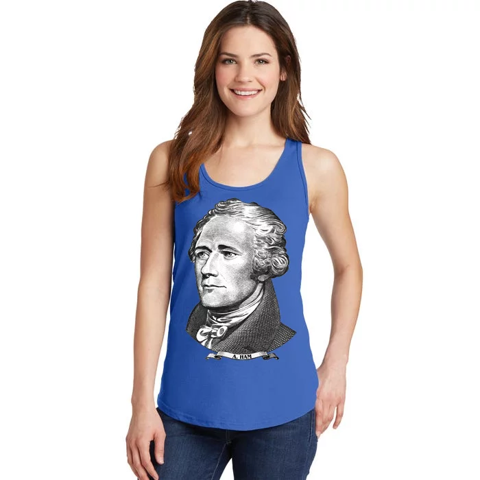 A Ham A Ham Big Face Portrait Ladies Essential Tank