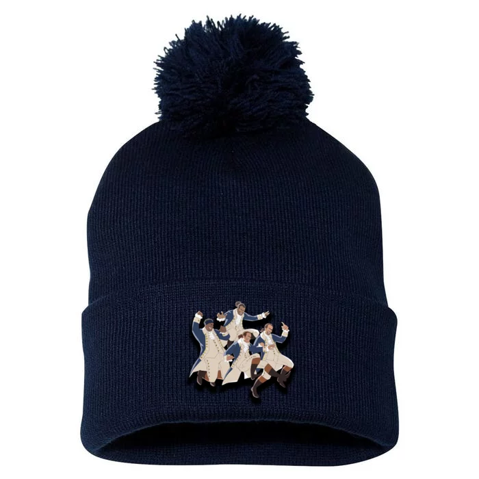 A Ham Hamilton Family Pom Pom 12in Knit Beanie