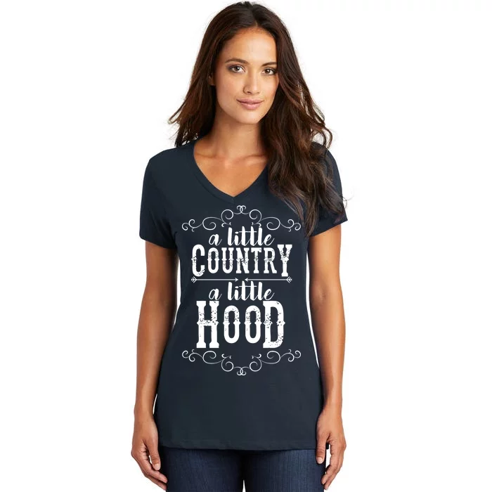 A Little Country A Little Hood Women's V-Neck T-Shirt