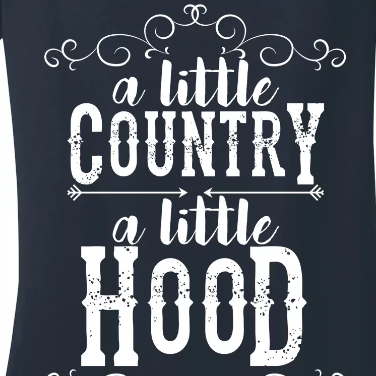 A Little Country A Little Hood Women's V-Neck T-Shirt