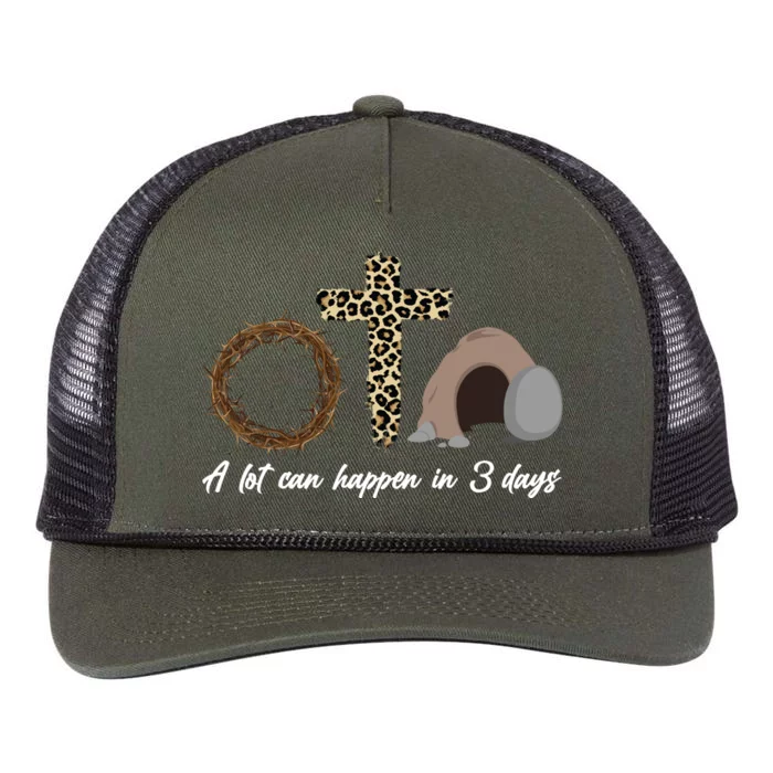 A Lot Can Happen in 3 Day Celebrating Easter Retro Rope Trucker Hat Cap