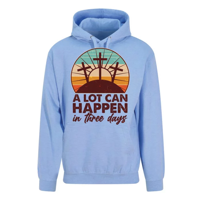 A Lot Can Happen in Three Days Jesus Resurrection Unisex Surf Hoodie