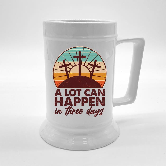 A Lot Can Happen in Three Days Jesus Resurrection Front & Back Beer Stein