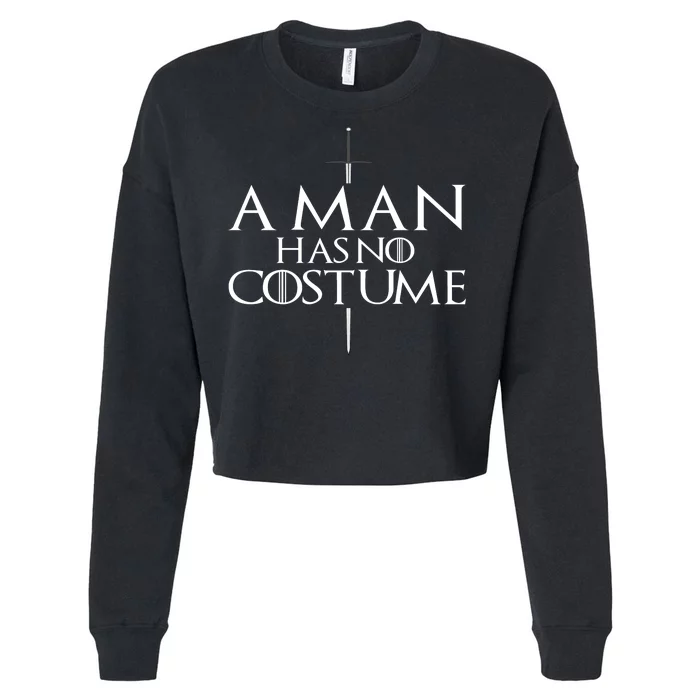 A Man Has No Costume Cropped Pullover Crew