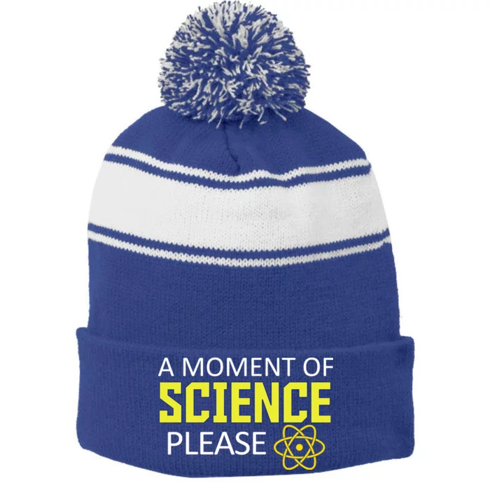 A Moment Of Science Please Stripe Pom Pom Beanie