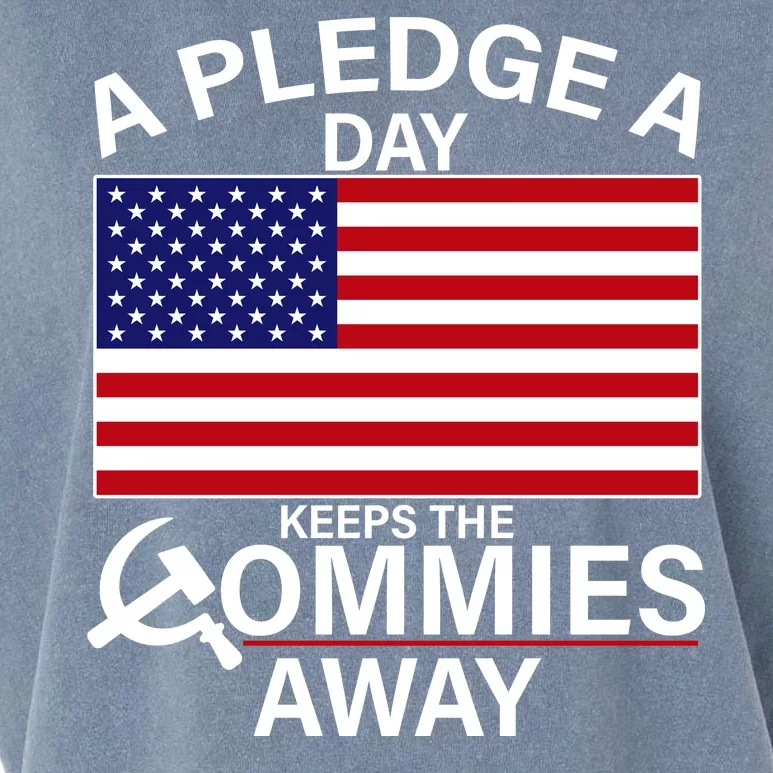 A Pledge A Day Keeps The Commies Away Garment-Dyed Women's Muscle Tee