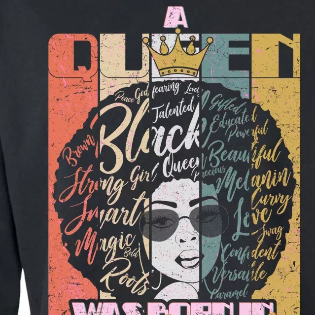 A Queen Was Born In April Cropped Pullover Crew