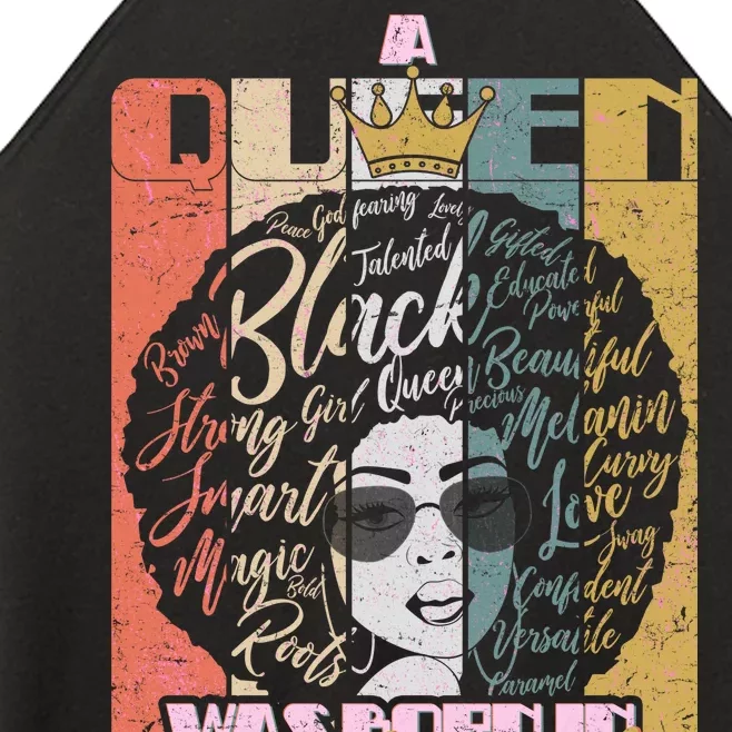 A Queen Was Born In April Women’s Perfect Tri Rocker Tank