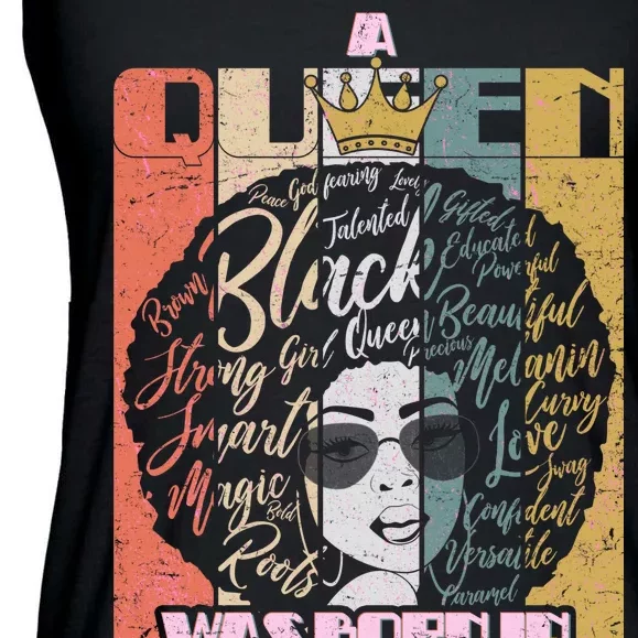 A Queen Was Born In August Ladies Essential Flowy Tank