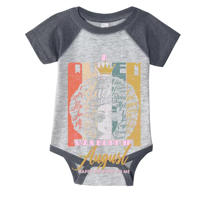 A Queen Was Born In August Infant Baby Jersey Bodysuit