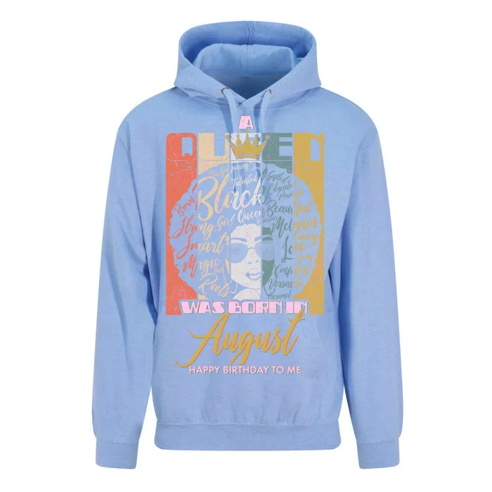 A Queen Was Born In August Unisex Surf Hoodie