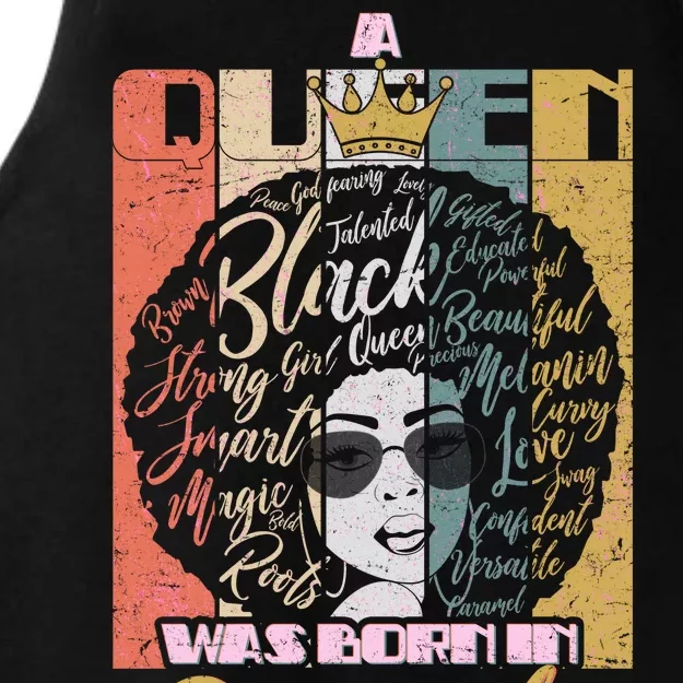 A Queen Was Born In December Ladies Tri-Blend Wicking Tank