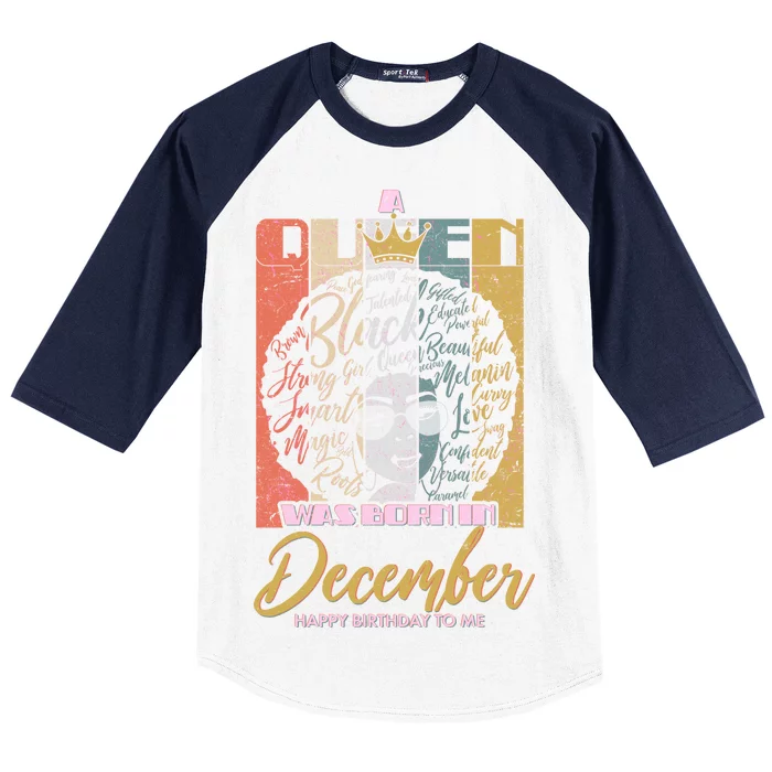 A Queen Was Born In December Baseball Sleeve Shirt