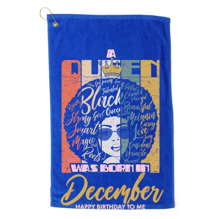 A Queen Was Born In December Platinum Collection Golf Towel