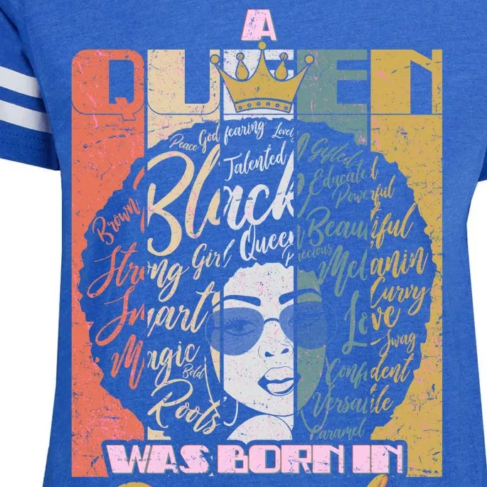 A Queen Was Born In December Enza Ladies Jersey Football T-Shirt