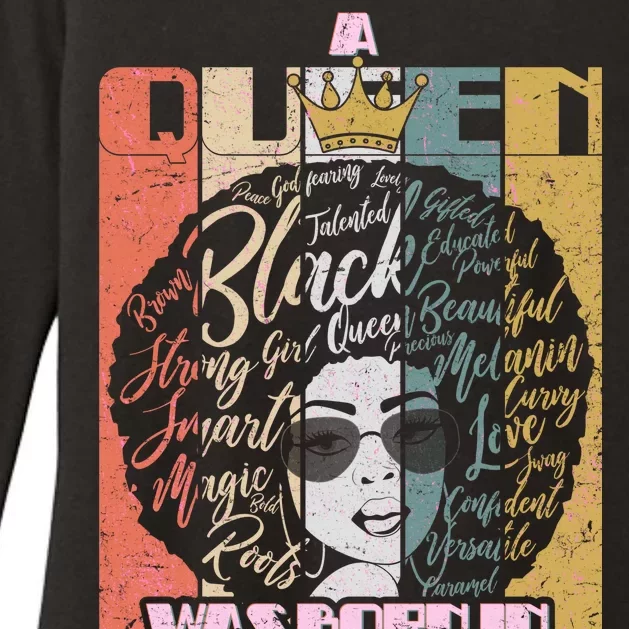 A Queen was Born in February Womens CVC Long Sleeve Shirt