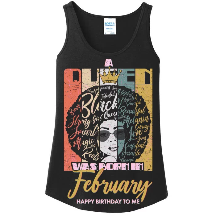 A Queen was Born in February Ladies Essential Tank