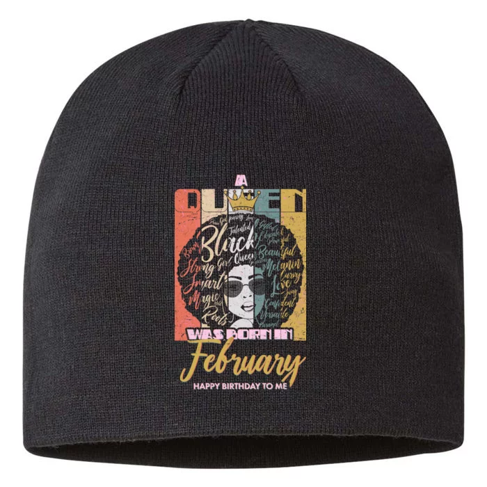 A Queen was Born in February 8 1/2in Sustainable Knit Beanie