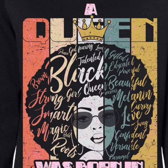 A Queen was Born in February Womens California Wash Sweatshirt