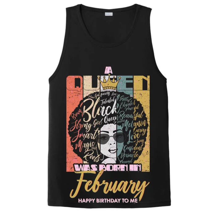 A Queen was Born in February Performance Tank