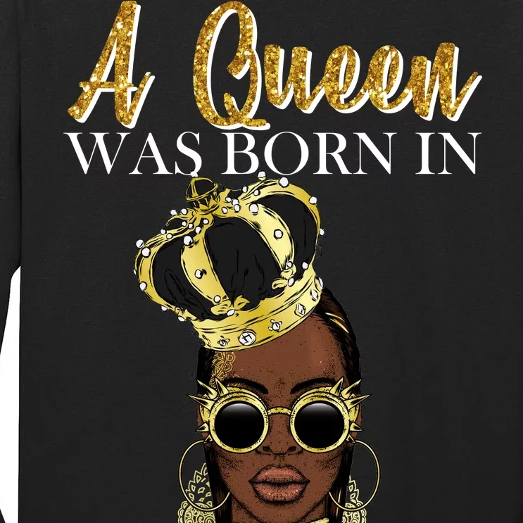 A Queen Was Born In February Happy Birthday Tall Long Sleeve T-Shirt