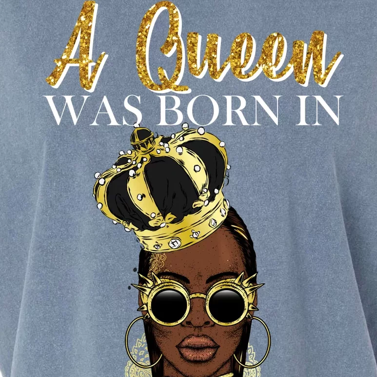 A Queen Was Born In February Happy Birthday Garment-Dyed Women's Muscle Tee