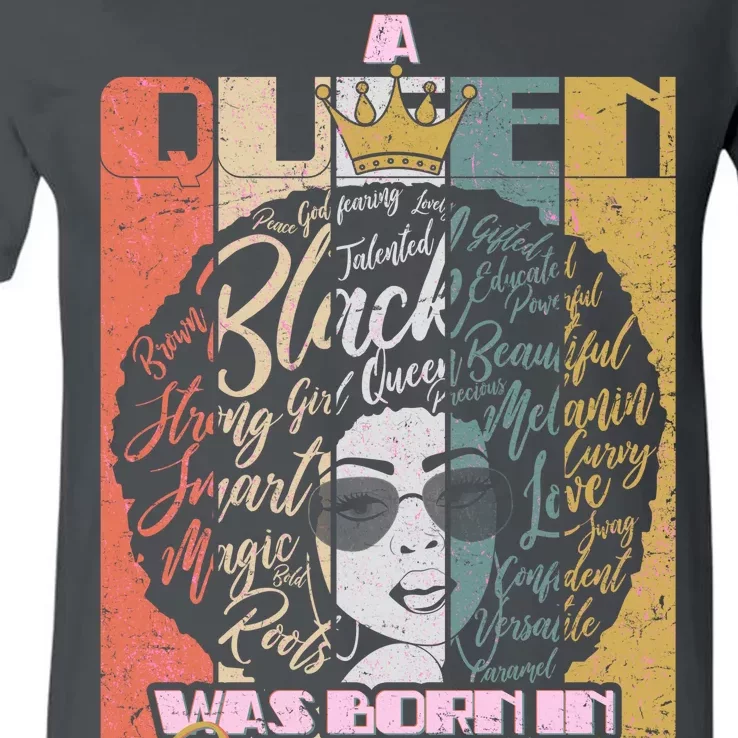 A Queen Was Born In January V-Neck T-Shirt