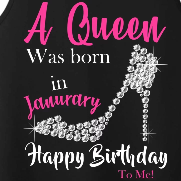 A Queen Was Born In January Birthday Performance Tank