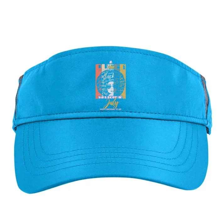 A Queen Was Born In July Adult Drive Performance Visor