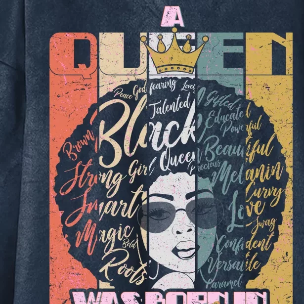 A Queen Was Born In July Hooded Wearable Blanket