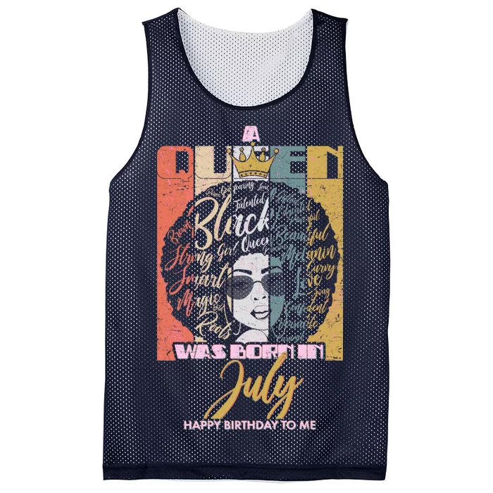 A Queen Was Born In July Mesh Reversible Basketball Jersey Tank