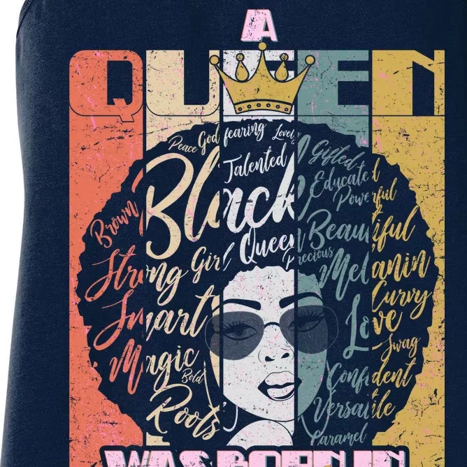 A Queen Was Born In July Women's Racerback Tank