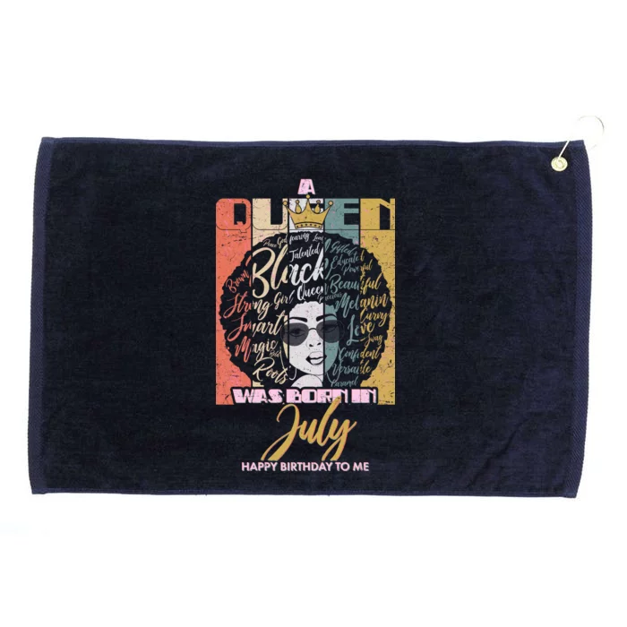 A Queen Was Born In July Grommeted Golf Towel