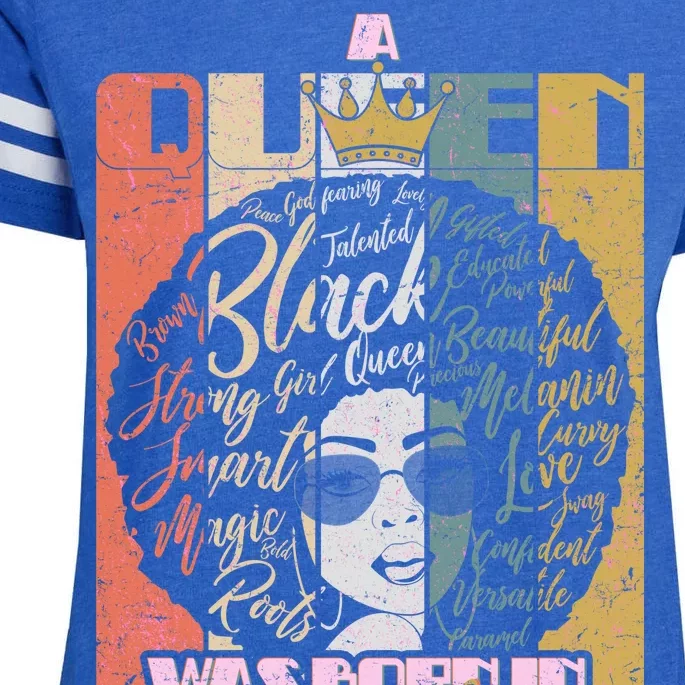 A Queen Was Born In July Enza Ladies Jersey Football T-Shirt