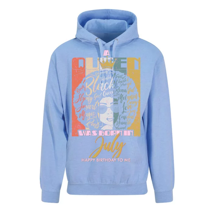 A Queen Was Born In July Unisex Surf Hoodie