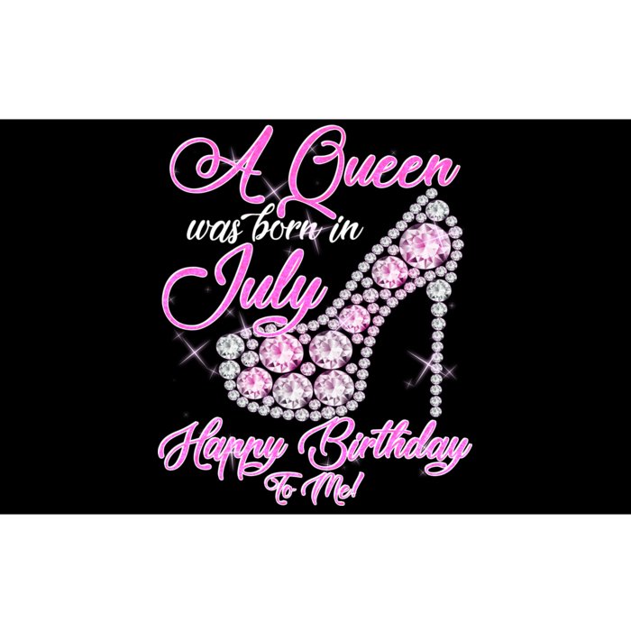 A Queen Was Born In July Fancy Birthday Bumper Sticker