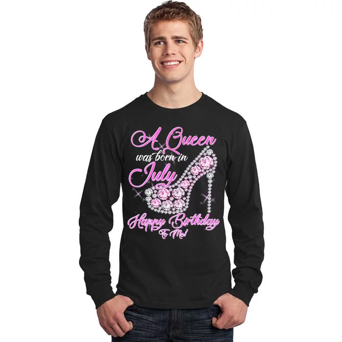 A Queen Was Born In July Fancy Birthday Tall Long Sleeve T-Shirt