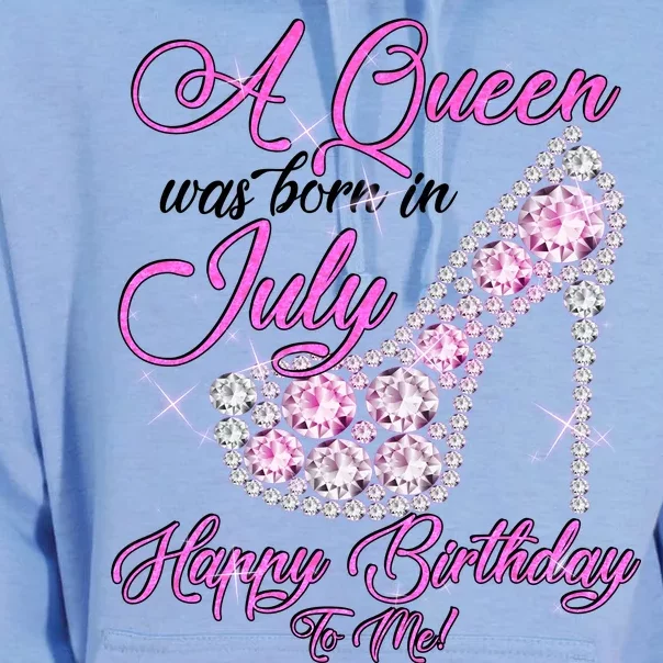 A Queen Was Born In July Fancy Birthday Unisex Surf Hoodie