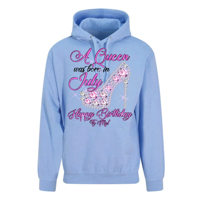 A Queen Was Born In July Fancy Birthday Unisex Surf Hoodie