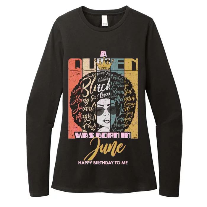 A Queen Was Born In June Womens CVC Long Sleeve Shirt