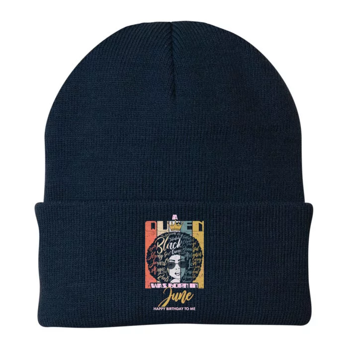 A Queen Was Born In June Knit Cap Winter Beanie