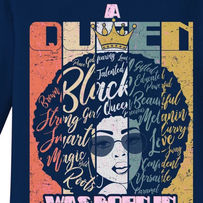 A Queen Was Born In June Baby Long Sleeve Bodysuit