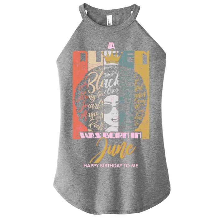 A Queen Was Born In June Women’s Perfect Tri Rocker Tank