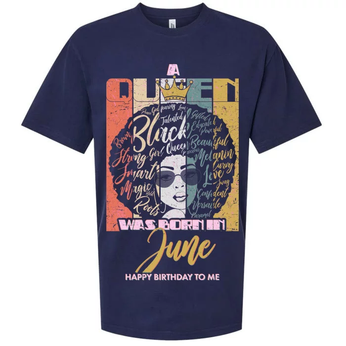 A Queen Was Born In June Sueded Cloud Jersey T-Shirt