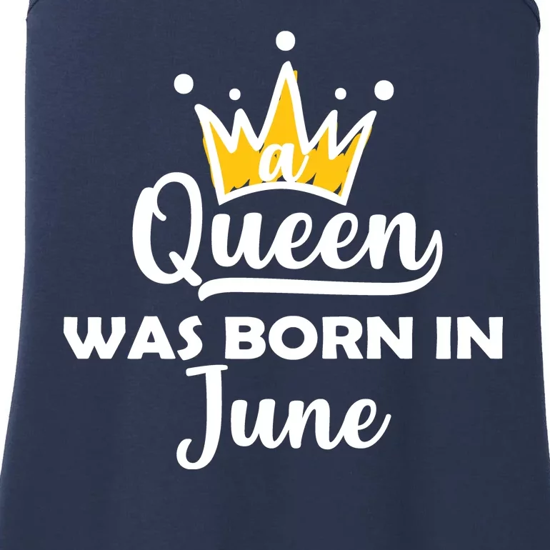 A Queen Was Born In June Birthday Ladies Essential Tank